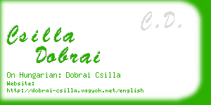 csilla dobrai business card